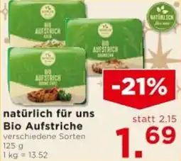 Unimarkt natürlich für uns Bio Aufstriche Angebot