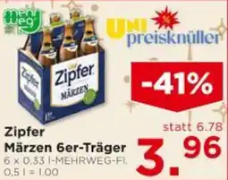 Unimarkt Zipfer Märzen 6er-Träger Angebot
