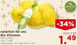 Unimarkt Natürlich für uns Bio Zitronen Angebot