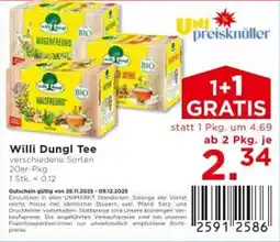 Unimarkt Willi Dungl Tee Angebot