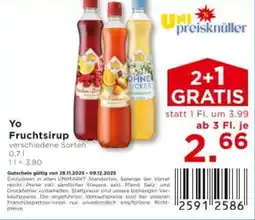 Unimarkt Yo Fruchtsirup Angebot
