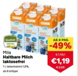 MPreis Haltbare Milch laktosefrei Angebot