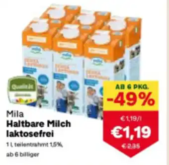 Haltbare Milch laktosefrei
