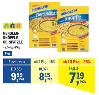Metro Henglein knöpfle od. spätzle Angebot