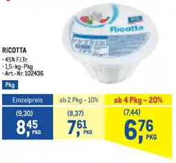Metro Ricotta Angebot