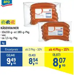 Metro Käsekrainer Angebot