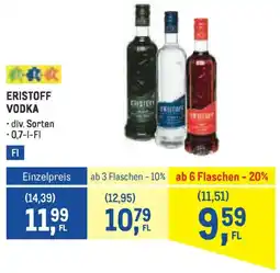 Metro Eristoff vodka Angebot