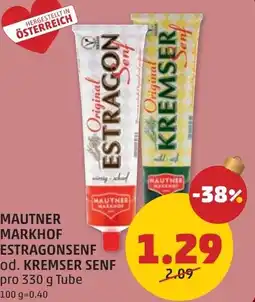 PENNY Mautner markhof estragonsenf od. kremser senf Angebot
