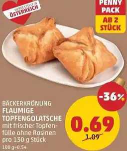 PENNY Bäckerkrönung flaumige topfengolatsche Angebot