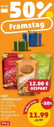 PENNY Lindt lindorkugeln Angebot