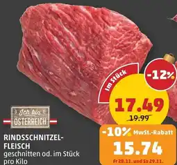 PENNY Rindsschnitzel- fleisch Angebot