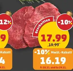 PENNY Rindsschnitzel- fleisch Angebot