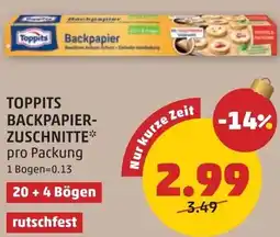 PENNY Toppits backpapier- zuschnitte Angebot