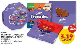 PENNY Milka pralinen, hauchzart, favourites od. naps Angebot