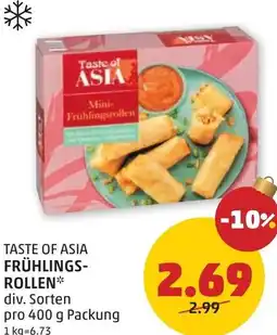 PENNY Taste of asia frühlings- rollen Angebot