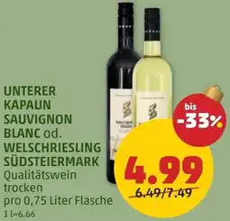 PENNY Unterer kapaun sauvignon blanc od. welschriesling südsteiermark Angebot