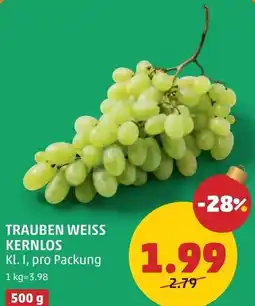 PENNY Trauben weiss kernlos Angebot