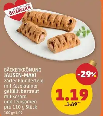 PENNY Bäckerkrönung jausen-maxi Angebot