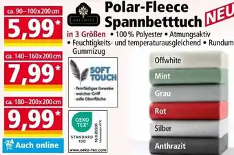 Norma Polar-Fleece Spannbetttuch Angebot