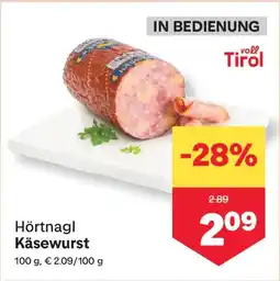 MPreis Hörtnagl käsewurst Angebot