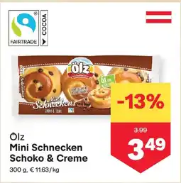 MPreis Mini schnecken schoko & creme Angebot
