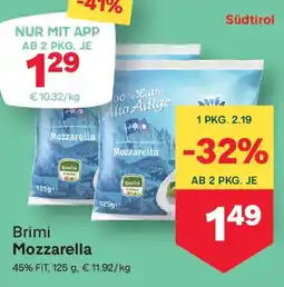 MPreis Brimi mozzarella Angebot