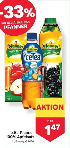 MPreis Z.b.: pfanner Angebot