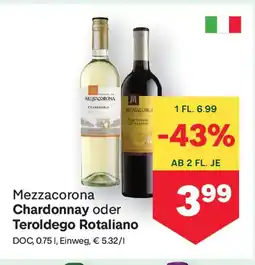 MPreis Mezzacorona chardonnay oder teroldego rotaliano Angebot