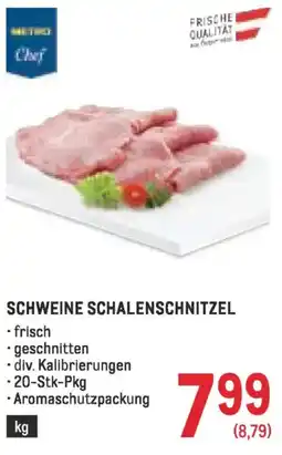 Metro Schweine schalenschnitzel Angebot