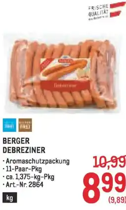 Metro Berger debreziner Angebot