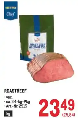 Metro Roastbeef Angebot