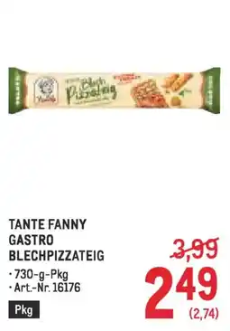 Metro Tante fanny gastro blechpizzateig Angebot