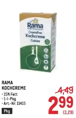 Metro Rama kochcreme Angebot