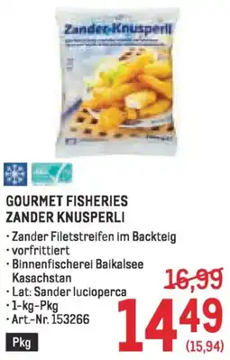 Metro Gourmet fisheries zander knusperli Angebot