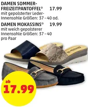 PENNY Damen Sommer Freizeitpanttoffel ,Damen Mokassins Angebot