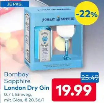T&G Bombay sapphire London Dry Gin Angebot
