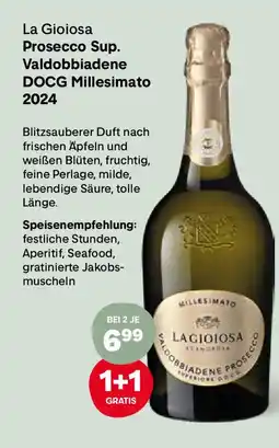 MPreis La Gioiosa Prosecco Sup. Valdobbiadene DOCG Millesimato 2024 Angebot