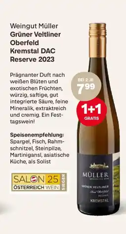MPreis Weingut Müller Grüner Veltliner Oberfeld Kremstal DAC Reserve 2023 Angebot
