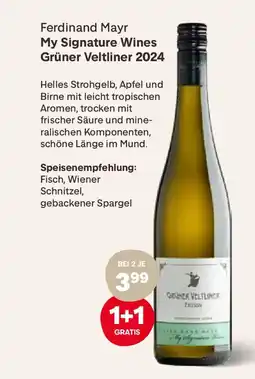 MPreis Ferdinand Mayr My Signature Wines Grüner Veltliner 2024 Angebot