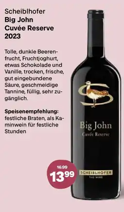MPreis Scheiblhofer big john cuvée reserve 2023 Angebot