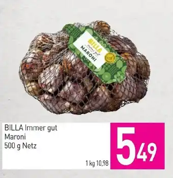 Sutterlüty BILLA Immer gut Maroni Angebot