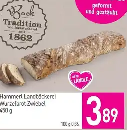 Sutterlüty Hammerl Landbäckerei Wurzelbrot Zwiebel Angebot
