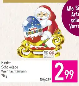 Sutterlüty Kinder Schokolade Weihnachtsmann Angebot