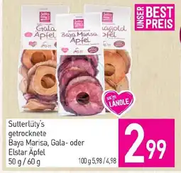 Sutterlüty Sutterlüty's getrocknete Baya Marisa, Gala- oder Elstar Äpfel Angebot