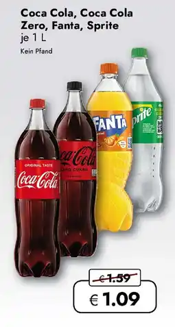 Travel FREE Coca Cola, Coca Cola Zero, Fanta, Sprite Angebot