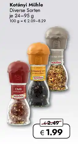 Travel FREE Kotányi Mühle Angebot