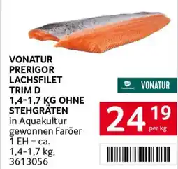 Transgourmet Vonatur prerigor lachsfilet trim d Angebot