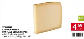 Transgourmet Vonatur kaiserwinkler bio-käse bergkristall Angebot