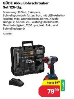 BayWa Güde akku bohrschrauber set 126-tlg. Angebot