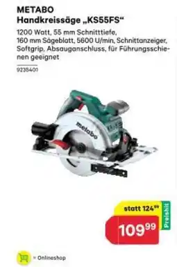 BayWa Metabo handkreissäge ks55fs Angebot